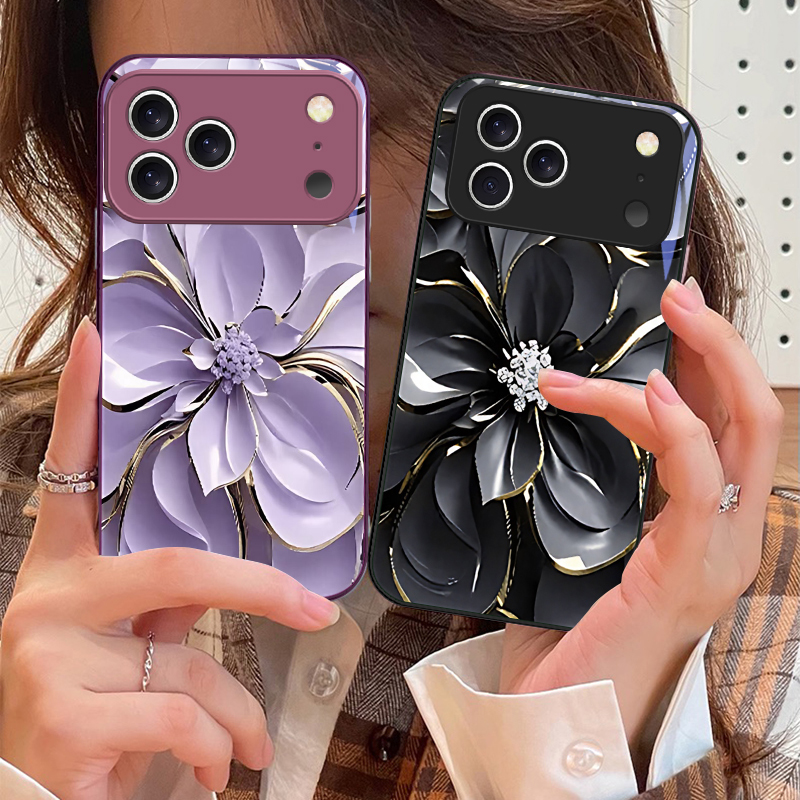 Phone Cases Purple - Elegante Funda de Vidrio Templado con