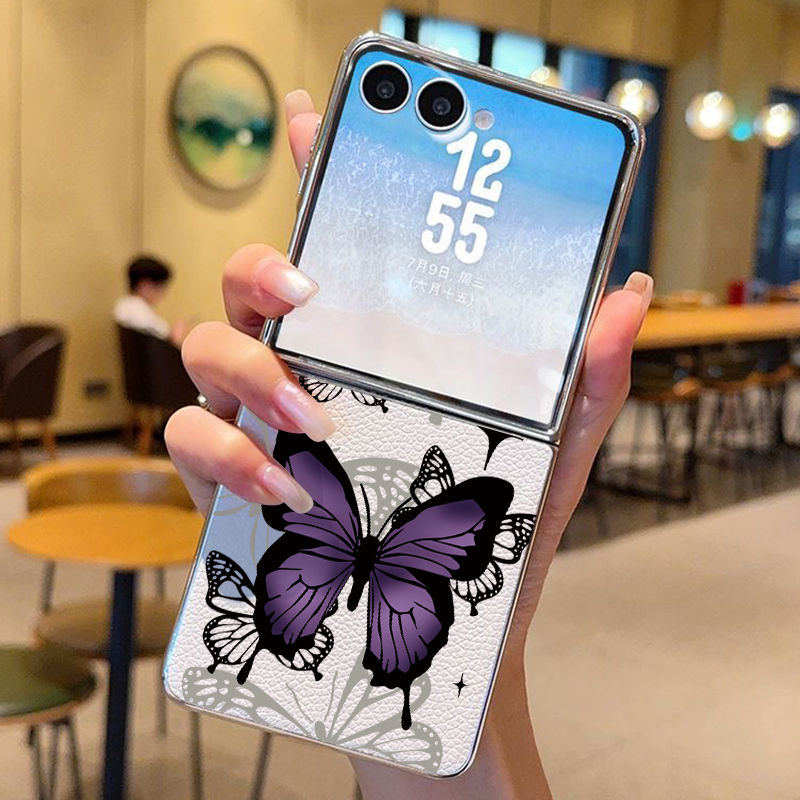 Phone Cases Purple - Funda de teléfono de cuero PU
