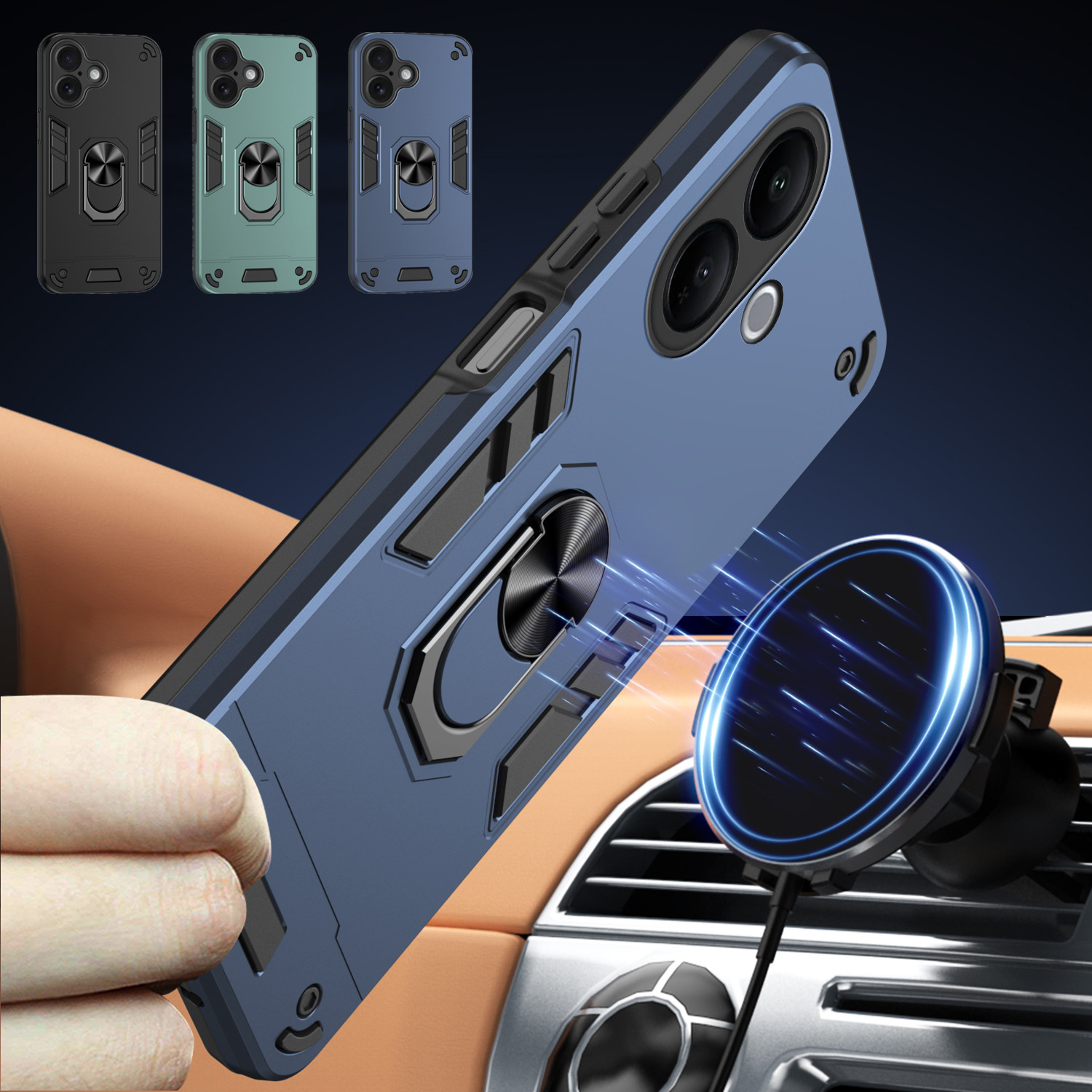 Ring Stand Case - Funda de grado militar para Vivo
