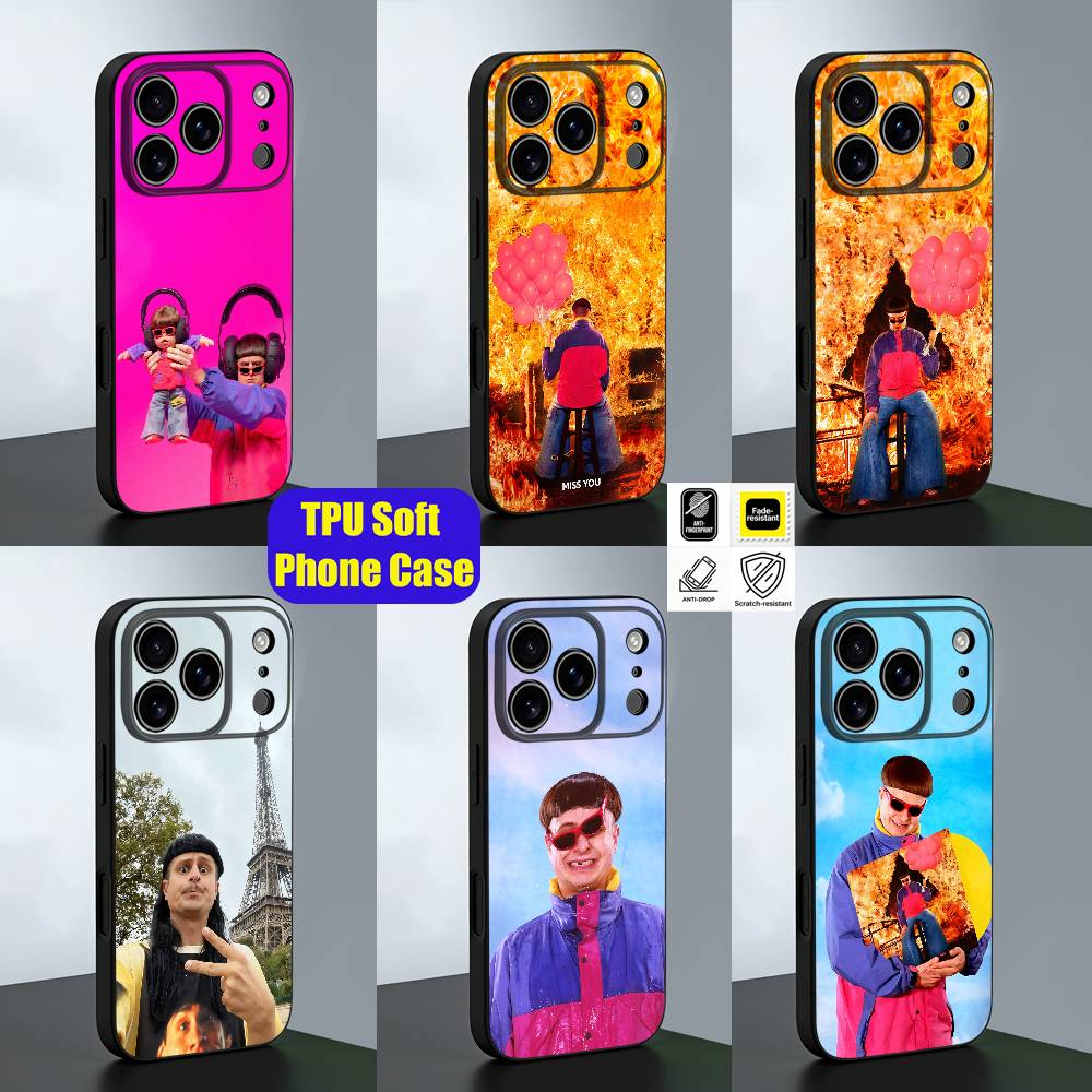 Phone Cases Ugly - Funda de Silicona Negra para iPhone