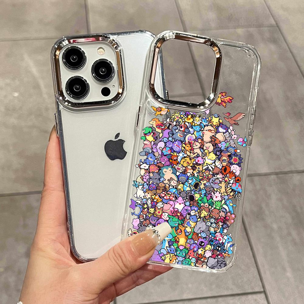 Cute Anime Case - Funda Transparente con Diseño de Pokémon