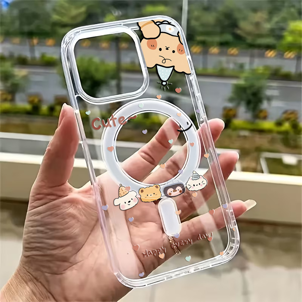 Clear Magsafe Case - Funda Transparente con Diseño de Puntos