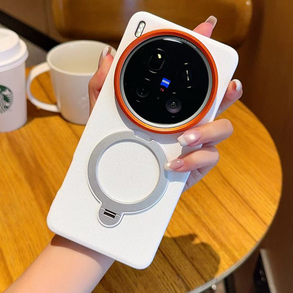 Ring Stand Case - Funda de teléfono magnética con textura