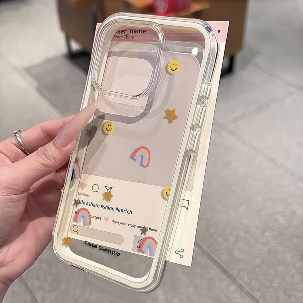 Phone Cases Otterbox - Funda Transparente con Diseño de Arcoíris