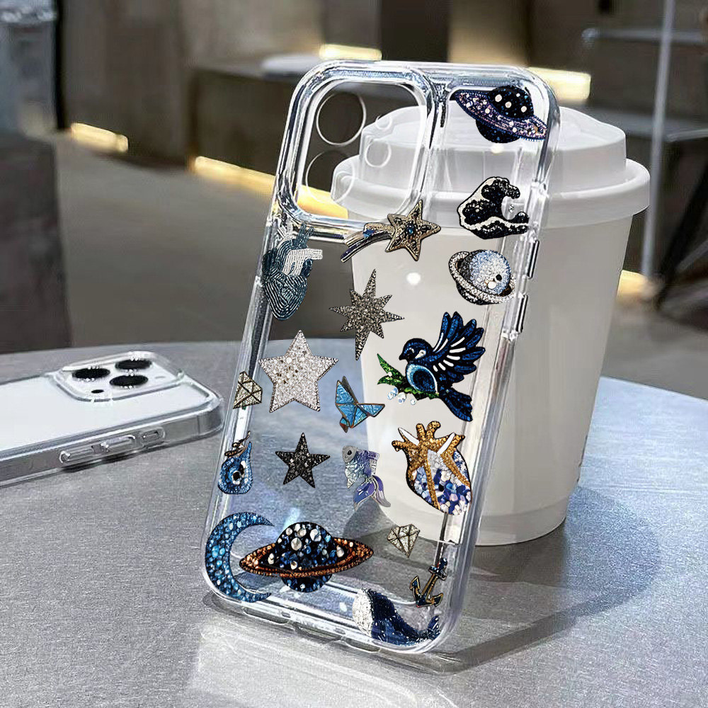 Phone Cases A14 Samsung - Funda Transparente Retro de Lujo para