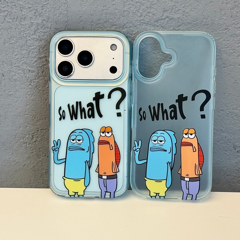 Phone Cases Ugly - Funda de Teléfono Transparente Mate Azul