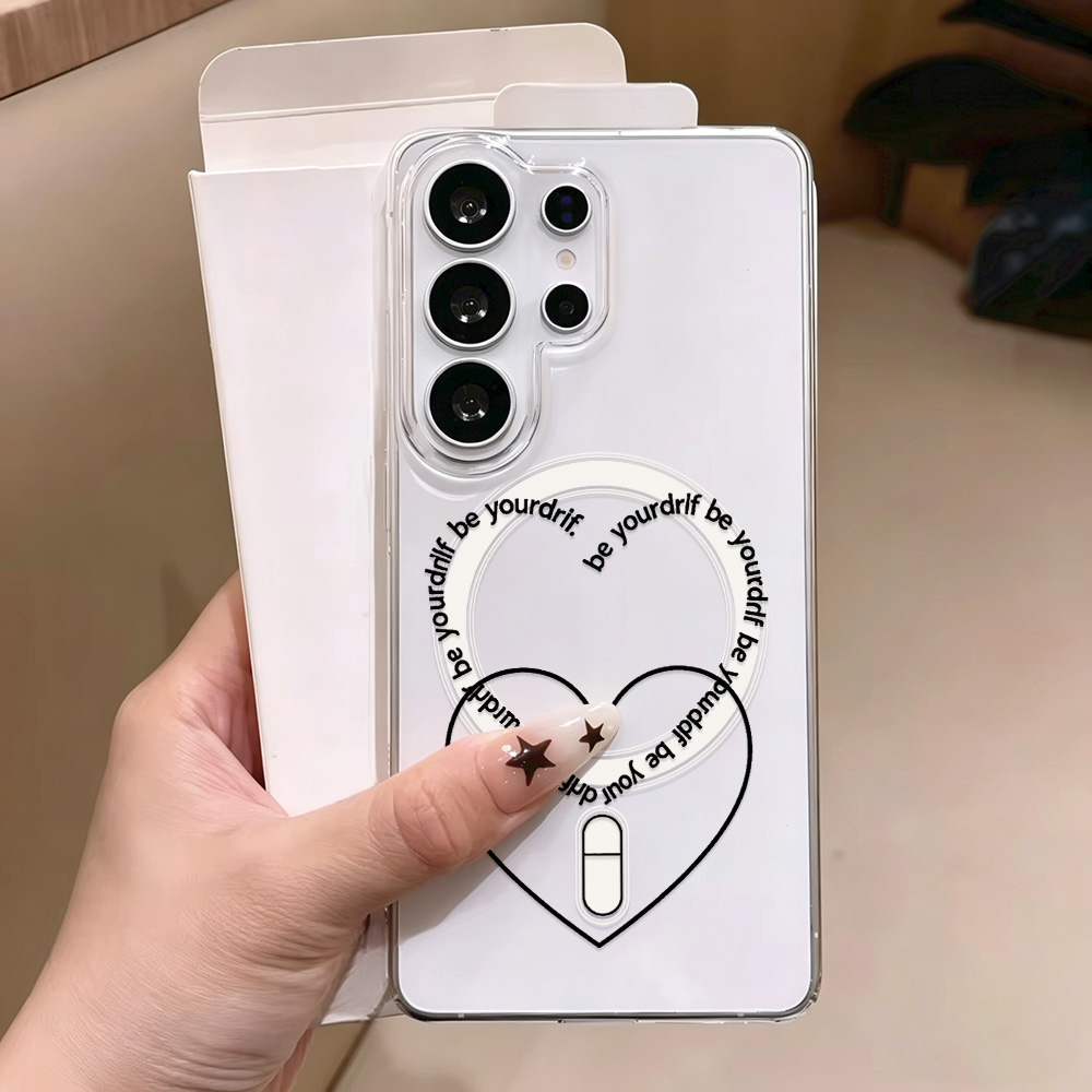 Clear Magsafe Case - Funda Transparente con Diseño de Corazón