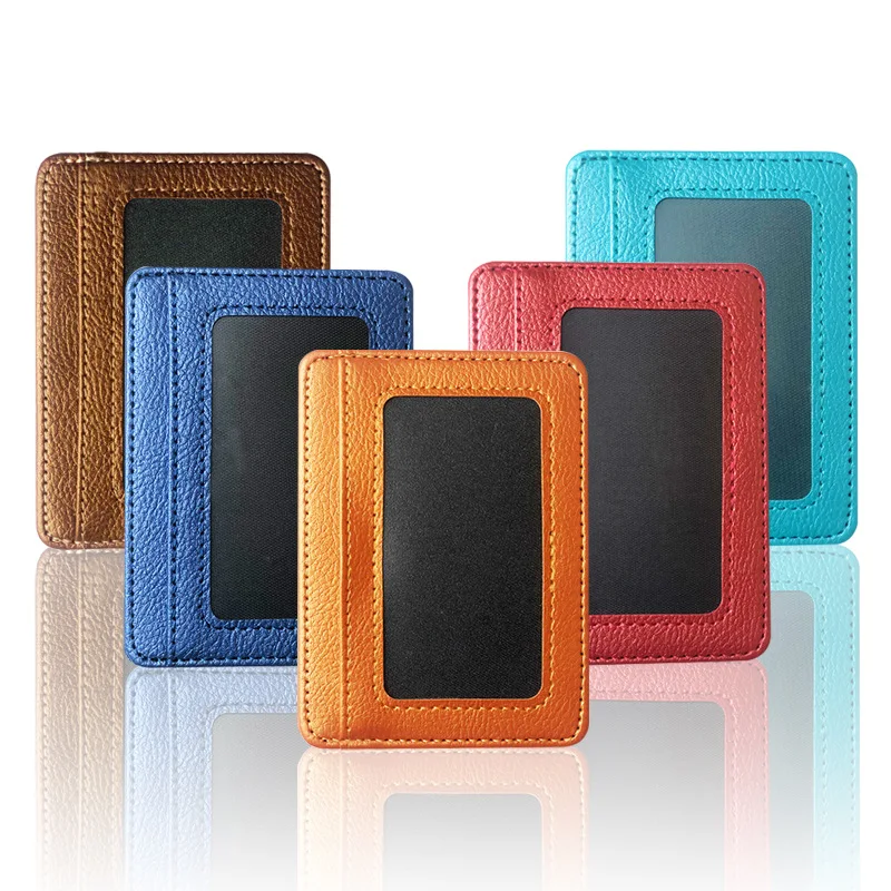 Slim Card Slot Case - Nueva delgada Mini cartera de cuero