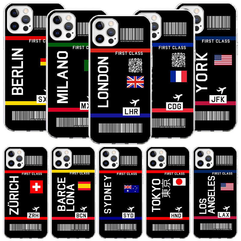 Phone Cases Aviation - Airline Ticket Barcode Phone Case For