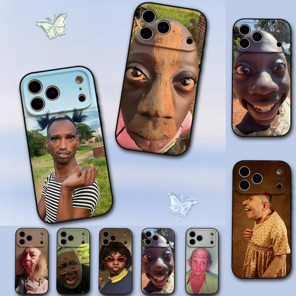 Phone Cases Ugly - Funda de silicona negra Cool Ugly