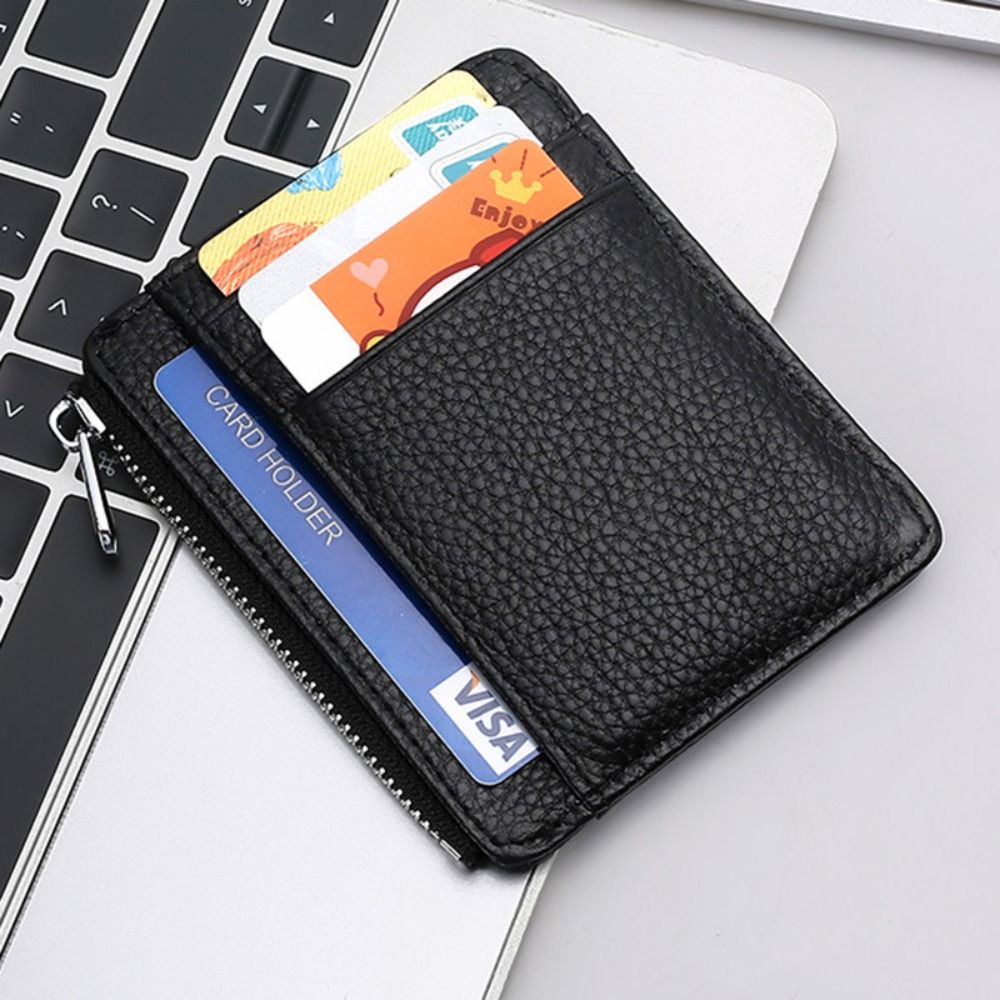Tarjetero de cuero genuino par - Slim Card Slot Case reseña y precio