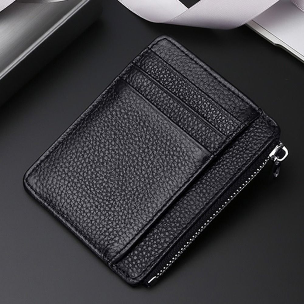 Tarjetero de cuero genuino par - Slim Card Slot Case reseña y precio
