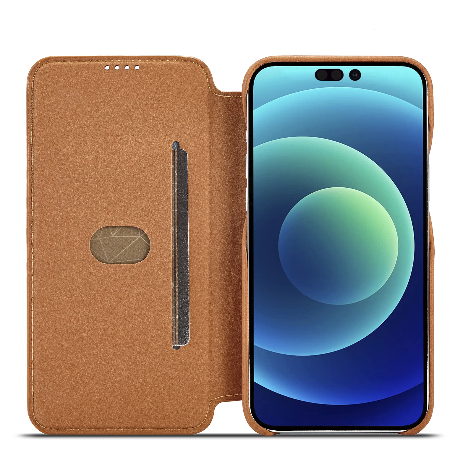 Funda magnética de cuero con t - Slim Card Slot Case reseña y precio
