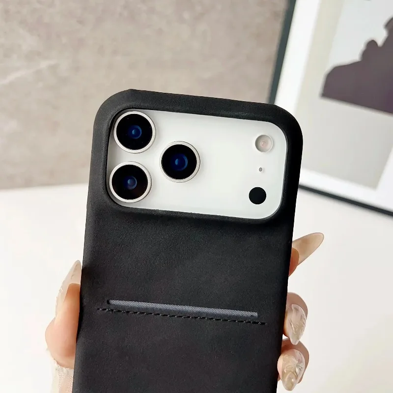 Funda delgada de cuero PU con  - Slim Card Slot Case reseña y precio