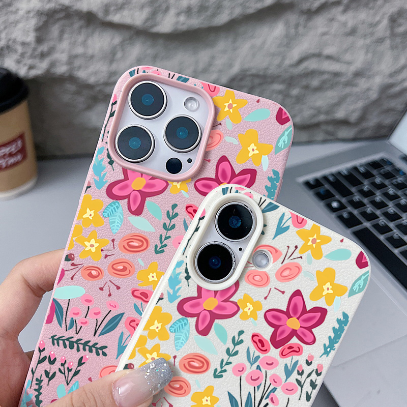 Funda de teléfono con flores c - Phone Cases Leather reseña y precio