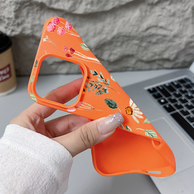 Funda de TPU con textura de cu - Phone Cases Leather reseña y precio