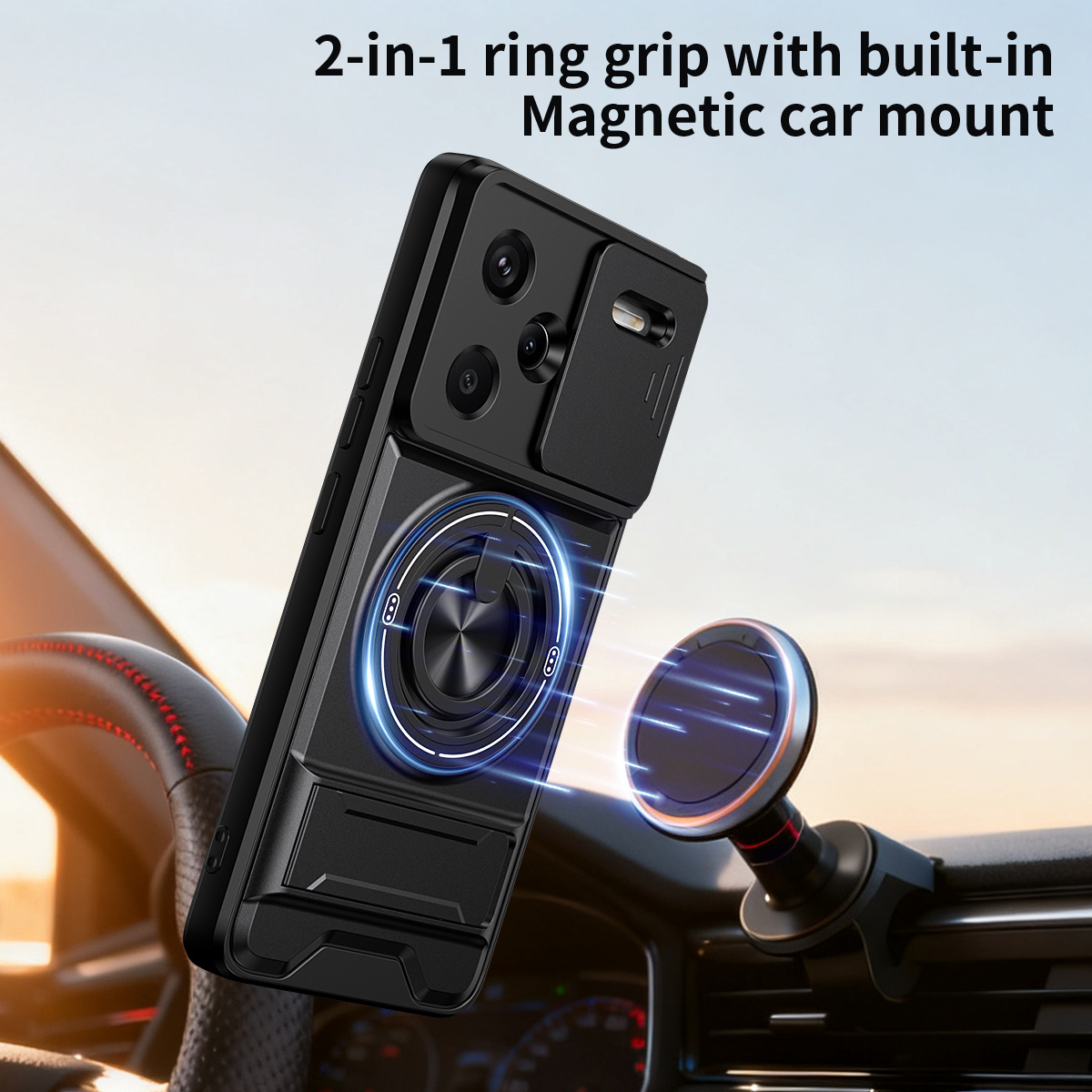 Funda de teléfono con lente de - Ring Stand Case reseña y precio