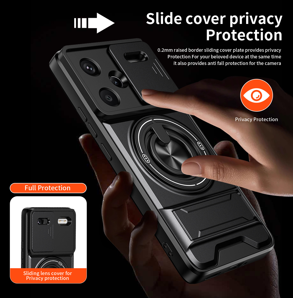 Funda de teléfono con lente de - Ring Stand Case reseña y precio